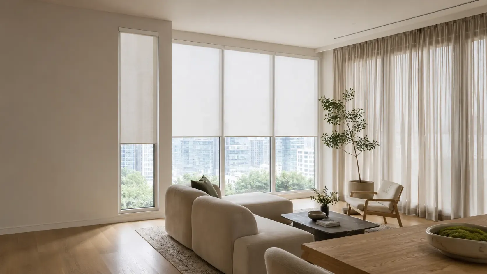 Roller shades and drapery with motorization options